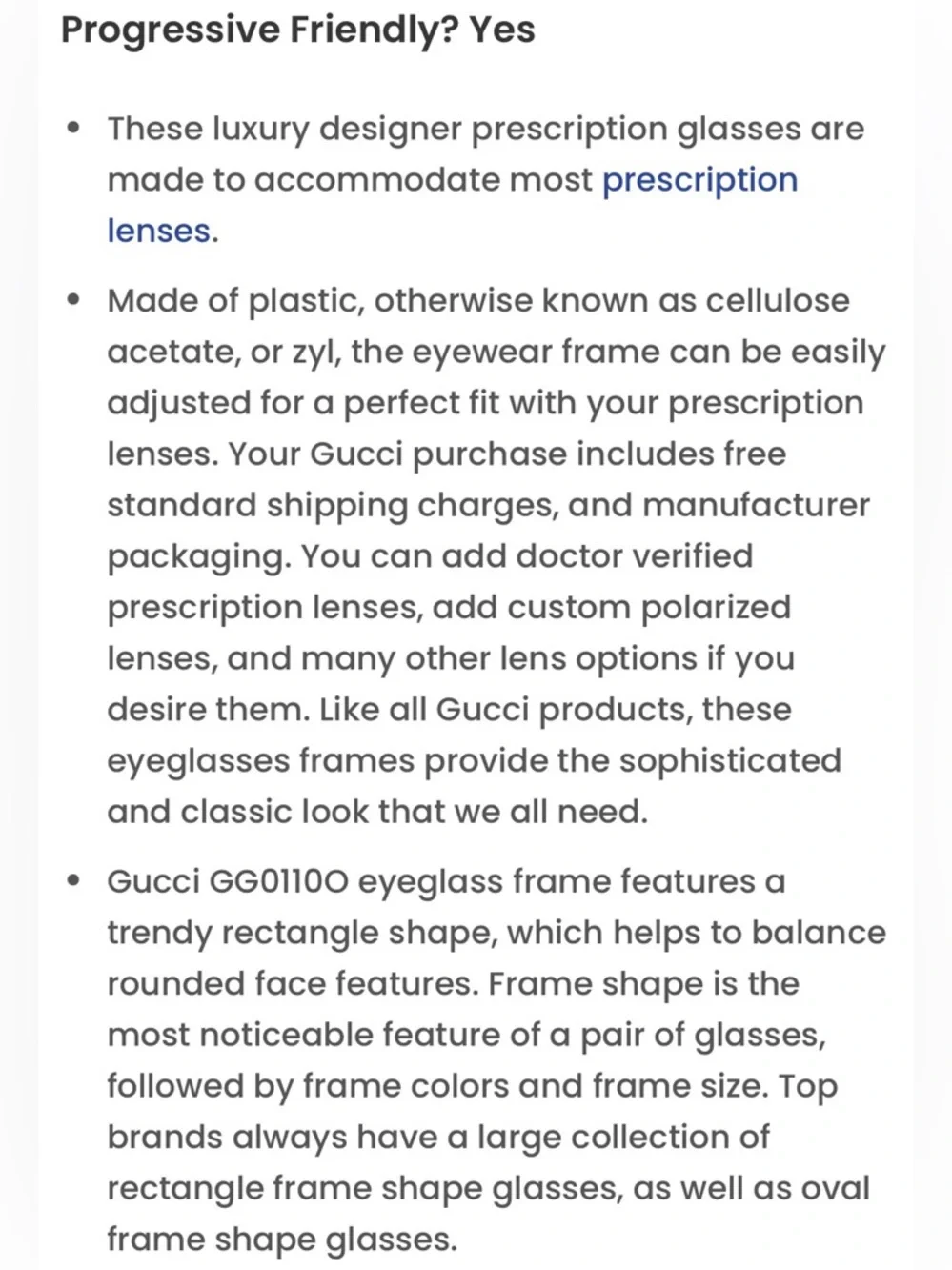Gucci GG0110O 005 Women Blue Gold Rectangle Eyeglasses w/Case Authentic